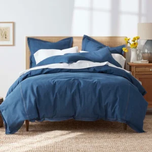 Poplin Duvet Cover - Queen Denim