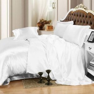 Luxury Satin Bedding Set - California King Silk Pearl