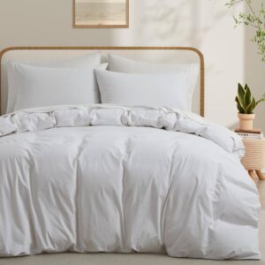 Poplin Duvet Cover - Queen White