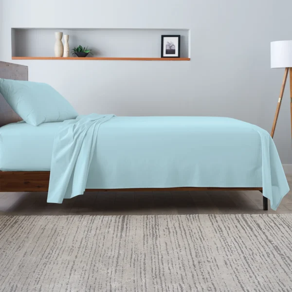 Percale Sheet Set - Twin Sky Blue
