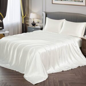 Satin Sheet Set - Full Snow