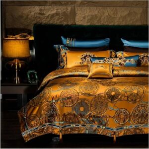 Luxury Percale Bedding Set - Queen Egyptian Gold