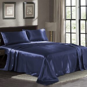 Satin Sheet Set - Full Midnight