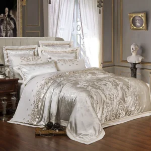 Luxury Satin Bedding Set - California King Silk Pearl