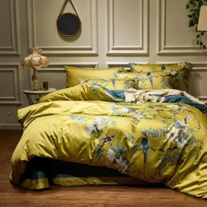 Luxury Poplin Bedding Set - King Egyptian Gold