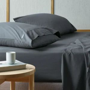 Percale Sheet Set - Queen Charcoal