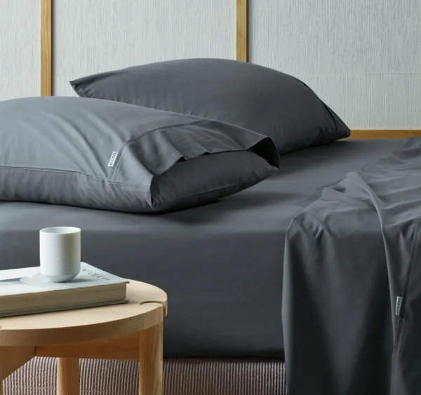 Percale Sheet Set - Queen Charcoal