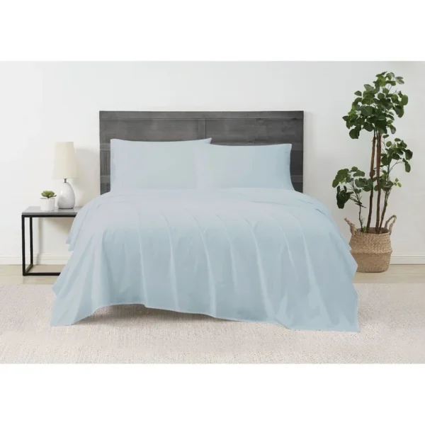 Percale Sheet Set - King Sky Blue