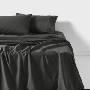 Percale Sheet Set - Full Charcoal
