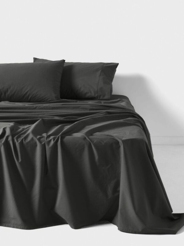 Percale Sheet Set - Full Charcoal